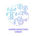 Superconducting cables blue gradient concept icon Royalty Free Stock Photo