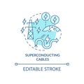 Superconducting cables turquoise concept icon Royalty Free Stock Photo