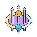 superconducting loop quantum computer color icon vector illustration Royalty Free Stock Photo