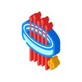 superconducting loop quantum computer isometric icon vector illustration Royalty Free Stock Photo
