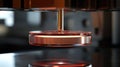 Superconducting Yttrium Barium Copper Oxide with Magnetic Levitation Effect Royalty Free Stock Photo