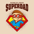 Superdad logo Cartoon character superhero