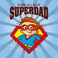 Superdad logo Cartoon character superhero