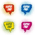 Superdad logo superhero