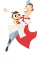 Superdoctor with child Royalty Free Stock Photo