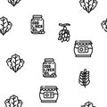 Superfood Natural And Vitamin Vector Seamless Pattern