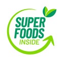 Superfood vector icon stamp badge