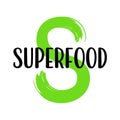 Superfood vector icon stamp badge