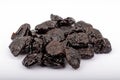 Superfoods - Pitted Prunes on a white background Royalty Free Stock Photo