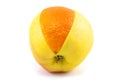 Superfruit - apple and orange Royalty Free Stock Photo