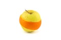 Superfruit - apple and orange combination Royalty Free Stock Photo