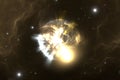 Supergiant star explosion, the very first stars in the universe