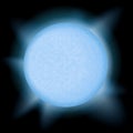 Supergiant star, vector illustration of space