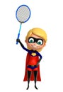 Supergirl with Badminton