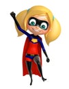 Supergirl with Funny pose Royalty Free Stock Photo