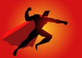 Superhero in action pose Royalty Free Stock Photo