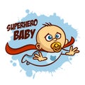 Superhero Baby Boy Flying Sticker