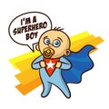 Superhero Baby Boy Sticker