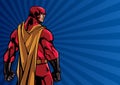 Superhero Back Ray Light Background Royalty Free Stock Photo