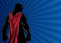 Superhero Back Ray Light Silhouette Royalty Free Stock Photo