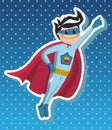 Superhero boy cartoon. Royalty Free Stock Photo