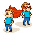 Superhero Boy Clipart Royalty Free Stock Photo