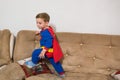 Superhero boy. Superman costume child