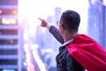 Superhero businessman looking at future success Royalty Free Stock Photo