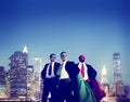 Superhero Businessmen Cityscape Team Concept Royalty Free Stock Photo