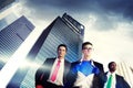 Superhero Businessmen Cityscape Team Concept Royalty Free Stock Photo