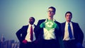 Superhero Businessmen Environment New York Concept