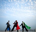 Superhero Businessmen In front of New York City