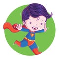 Baby Superman. DC Comics vector illustration poster template