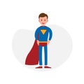 Superhero character clipart. Superhero vector clipart. Superhero isolated clipart Royalty Free Stock Photo