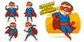 Superhero character Superheroes Set Vector illustration design