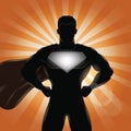 Superhero Standing with Hands on Hips Silhouette