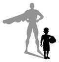 Superhero Child Kid With Super Hero Shadow