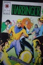 Superhero comic book featuring Harbinger, produced by Valiant Comics.