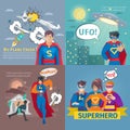 Superhero Concept Icons Set