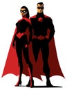 Superhero Couple Flat Design Royalty Free Stock Photo