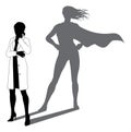 Superhero Scientist Super Hero Shadow Silhouette