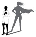 Superhero Scientist Super Hero Shadow Silhouette