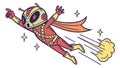 Superhero Flying Dynamic Vector Art, vector design Generative AI Royalty Free Stock Photo