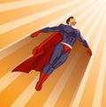 Superhero flying up