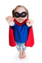 Superhero girl child dreams about flying Royalty Free Stock Photo