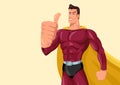 Superhero giving thumbs up