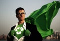 Superhero of Green Business Posing