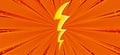 Superhero halftoned background with lightning. Versus lightning design. Vector illustration