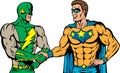 Superhero handshake