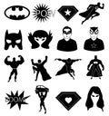 Superhero icons set